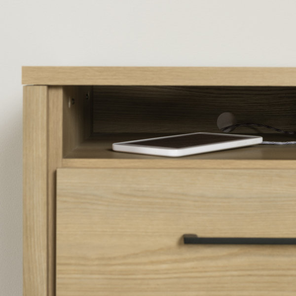 South Shore Gravity 2 Drawer Nightstand in Natural Wayfair